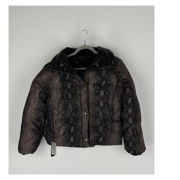 BlankNYC Between The Line Reversible Puffer Jacket Womens Size Small Black New - Picture 10 of 14